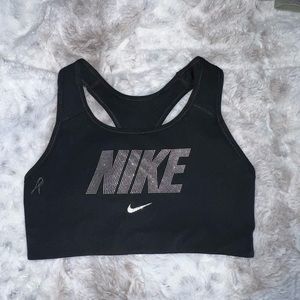 Black Nike sports bra, size small